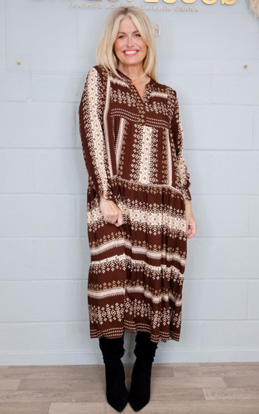 Geometric Print Dress from Goose Island Collection