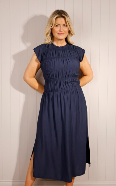 Cap Sleeved Shirred Bust Dress from Goose Island