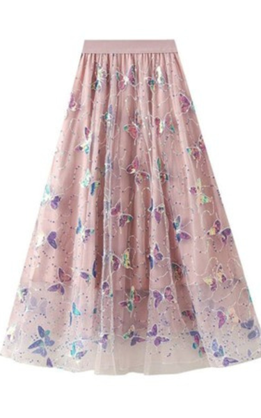 Sparkling Butterfly Dreams Mesh Skirts SK213