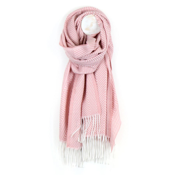 Pretty pink chevron scarf